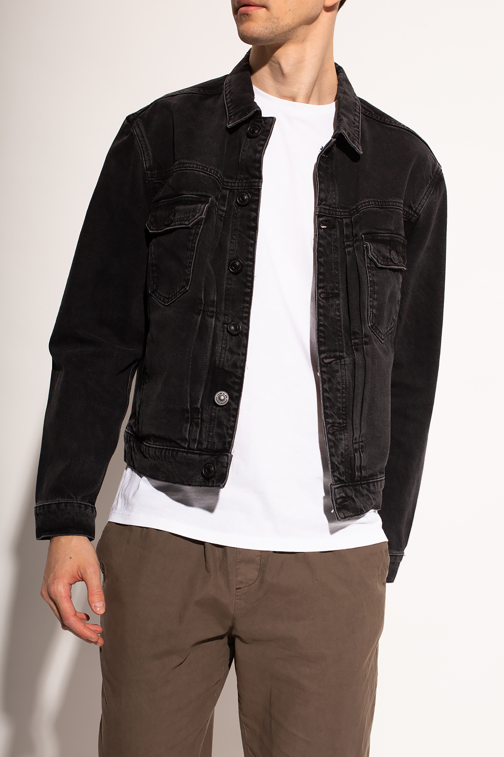 Allsaints black denim on sale jacket